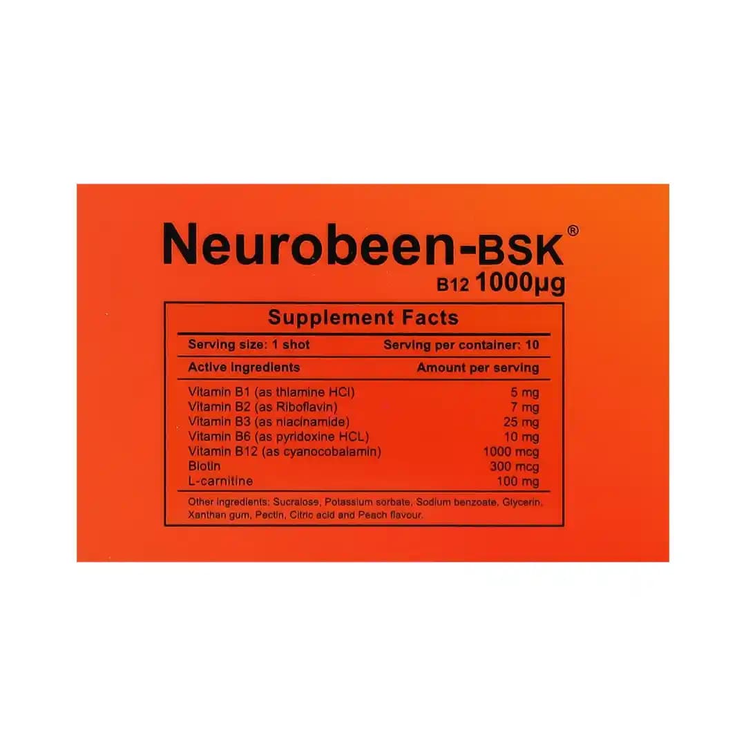 شات نوروبیون 1000 میکروگرم بی اس کی بنیان سلامت کسری 10 عددی/BSK Neurobeen 1000 mcg 10 Shots — تصویر ۴