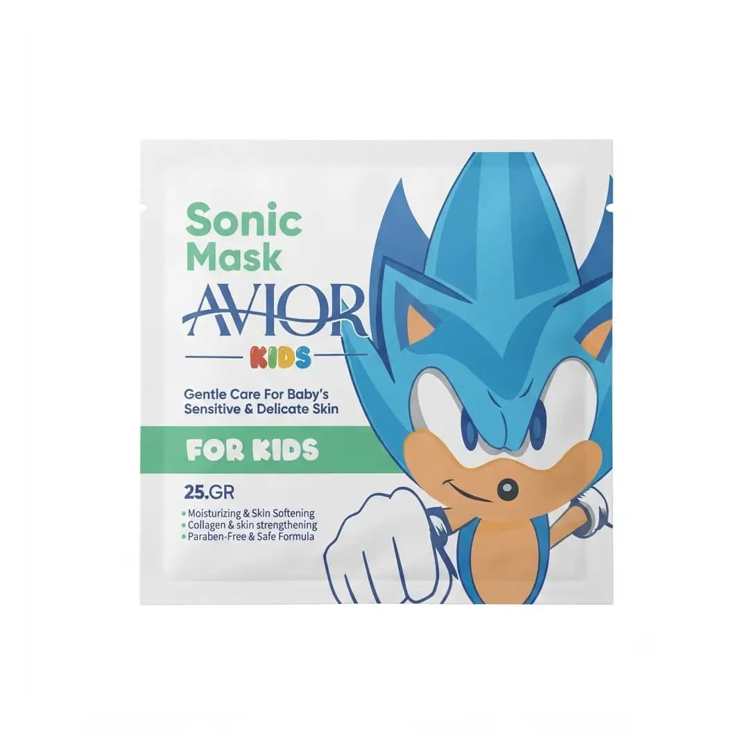 ماسک صورت ورقه ای کودک اویور مدل سونیک/Avior Sonic Children’s Face Mask — تصویر ۲
