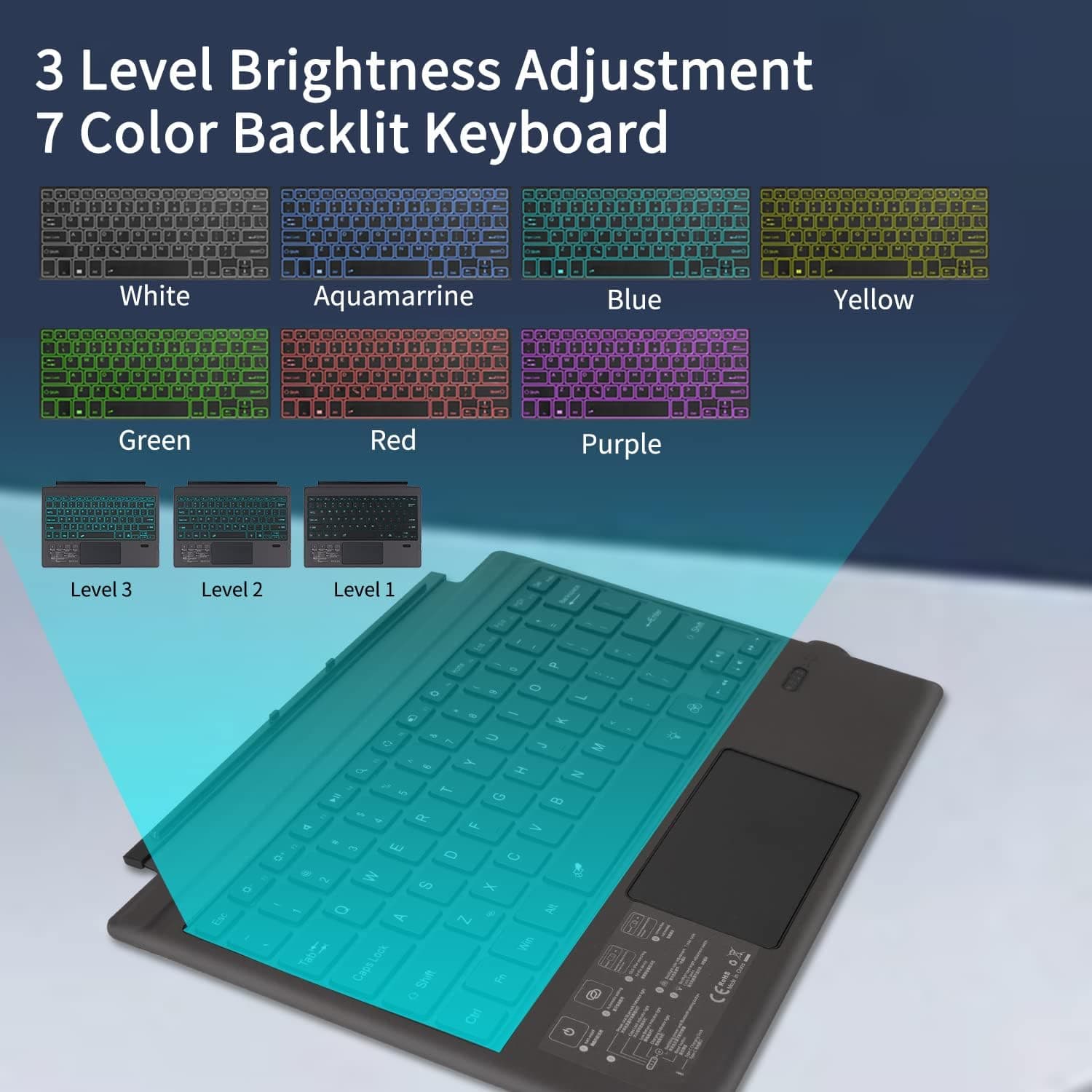 کیبورد بلوتوث سرفیس پرو 4,5,6,7 مدل Keyboard Microsoft Surface Pro 4,5,6,7 — تصویر ۳