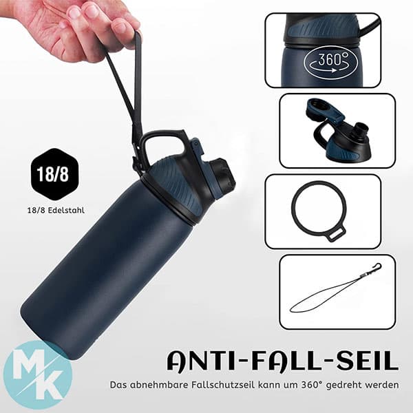بطری آب استیل برند Fjbottle مدل LKG-600 — تصویر ۴