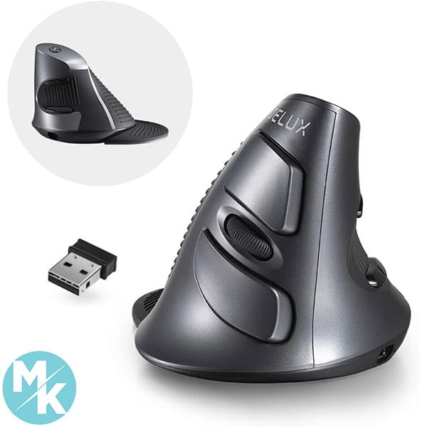 ماوس ارگونومیک بی سیم برند DeLUX مدل M618