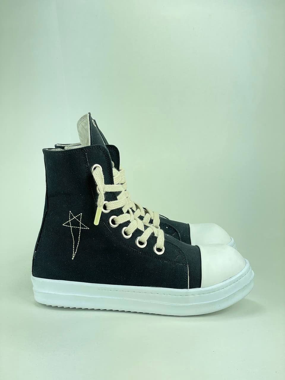 بوت ریک اونز RICK OWENS کد 3809 مشکی ستاره دار پارچه جودون
