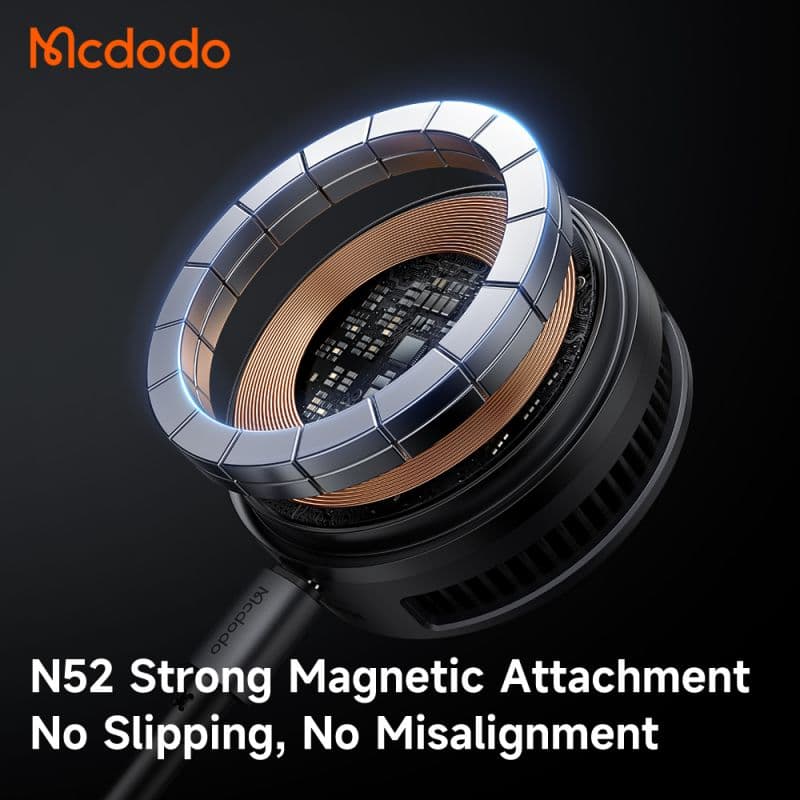 شارژر وایرلس مگنتی 25وات+فن خنک کننده جدیدترین تکنولوژی Qi2.2 برند مک دودو مدل MCDODO CH-8410 — تصویر ۶
