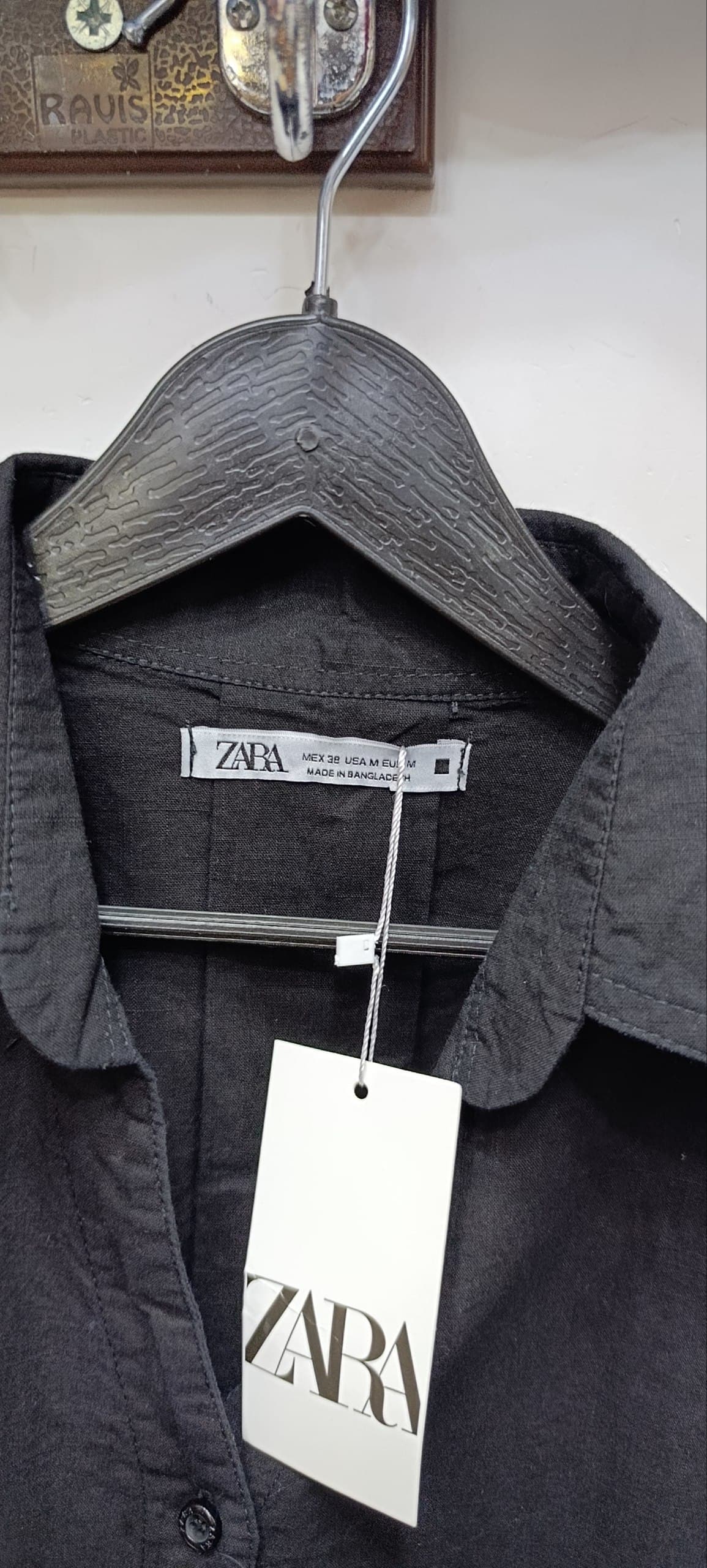 شومیز زنانه ZARA مدل باکسی – رنگ مشکی — تصویر ۵