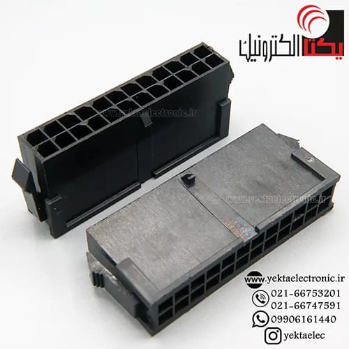 کانکتور micro atx نری بین راهی 24 پین (mini fit (2*12 — تصویر ۲