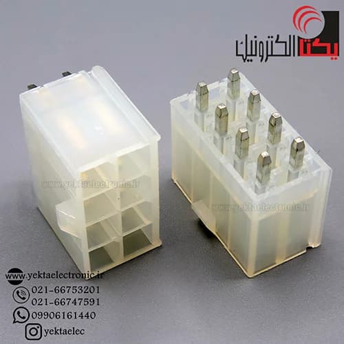 کانکتور 8 پین ATX نری صاف(4*2 پین )مولکسی