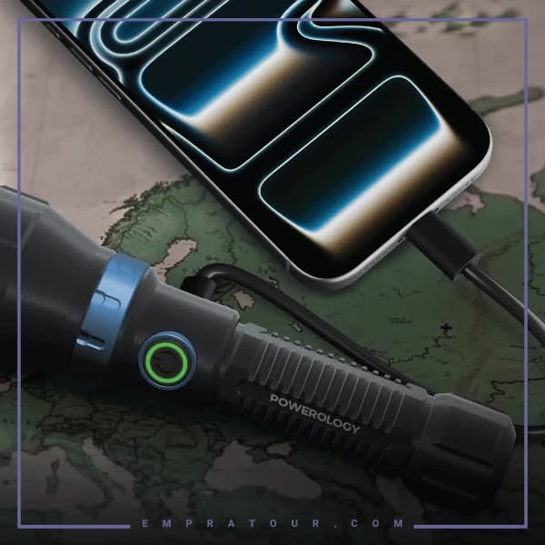 چراغ قوه 4500 لومن پاورولوژی Powerology PWZF7905GY — تصویر ۲