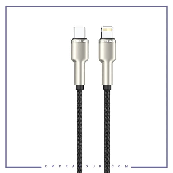 کابل تبدیل USB-C به لایتنینگ گرین لاین Green Lion GN27BRC2LBK