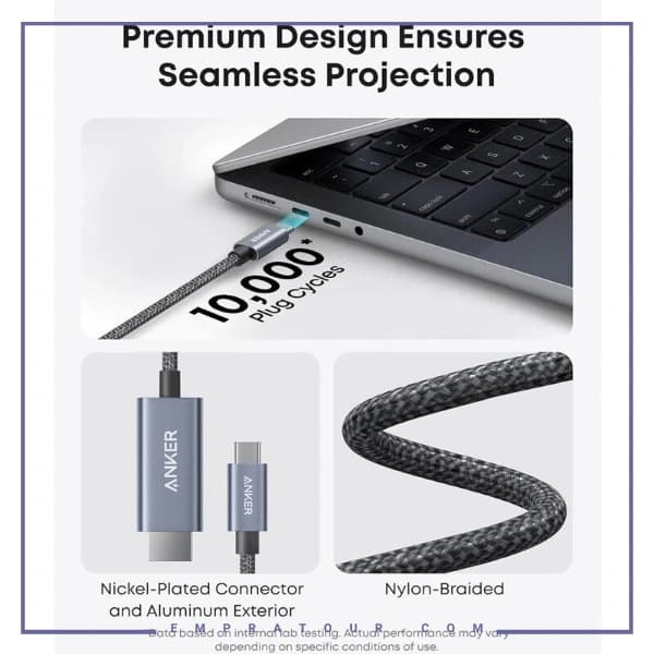 کابل تصویر Type-C به HDMI انکر A87E0H12 — تصویر ۳