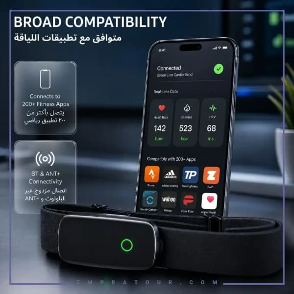 بند سنجش ضربان قلب سینه‌ای گرین لاین GNBND4CHSTBK — تصویر ۱۱