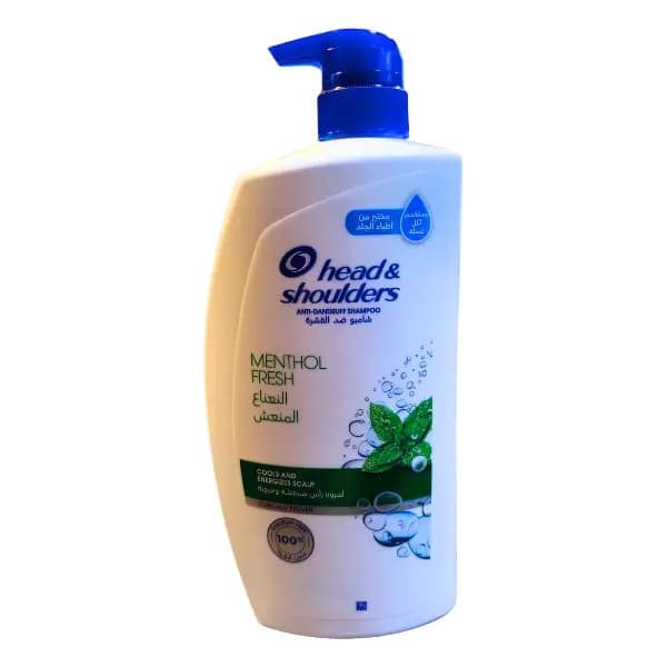 شامپو ضد شوره و خنک کننده شولدرز shoulders مدل MENTHOL FRESH حجم 1000 میلی لیتر — تصویر ۳