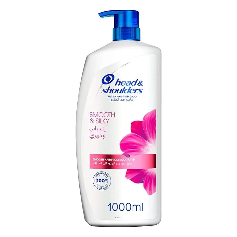 شامپو ضد شوره شولدرز shoulders مدل SMOOTH and SILKY حجم 1000 میلی لیتر