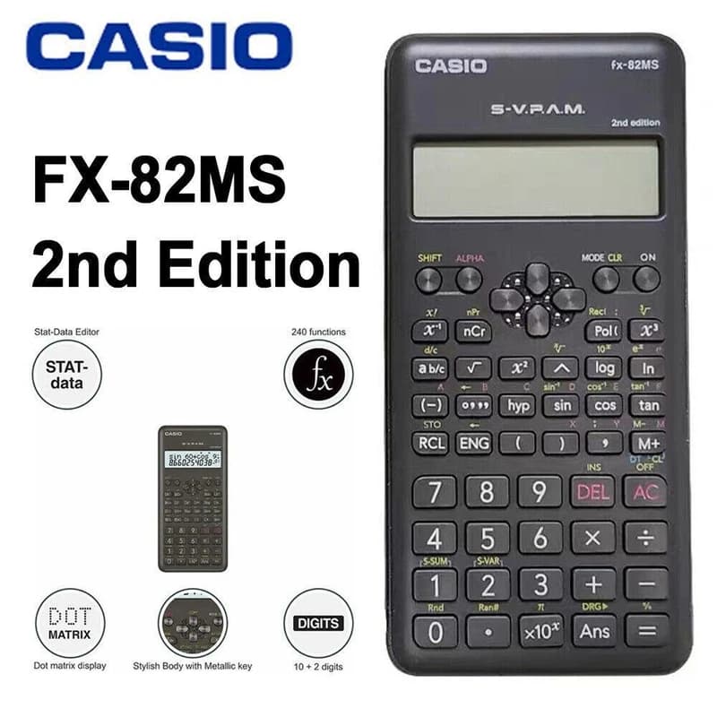 ماشین حساب کاسیو مدل fx-82MS — تصویر ۲