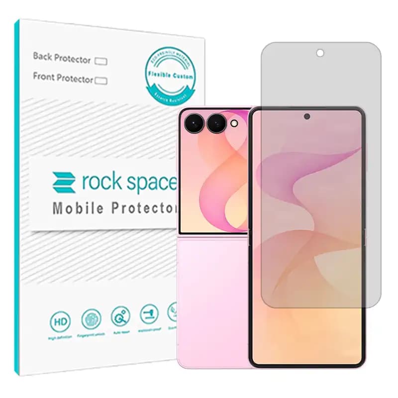 گلس مات سامسونگ Z Flip8 ضد لک و ضد انعکاس نانو هیدروژل برند راک اسپیس