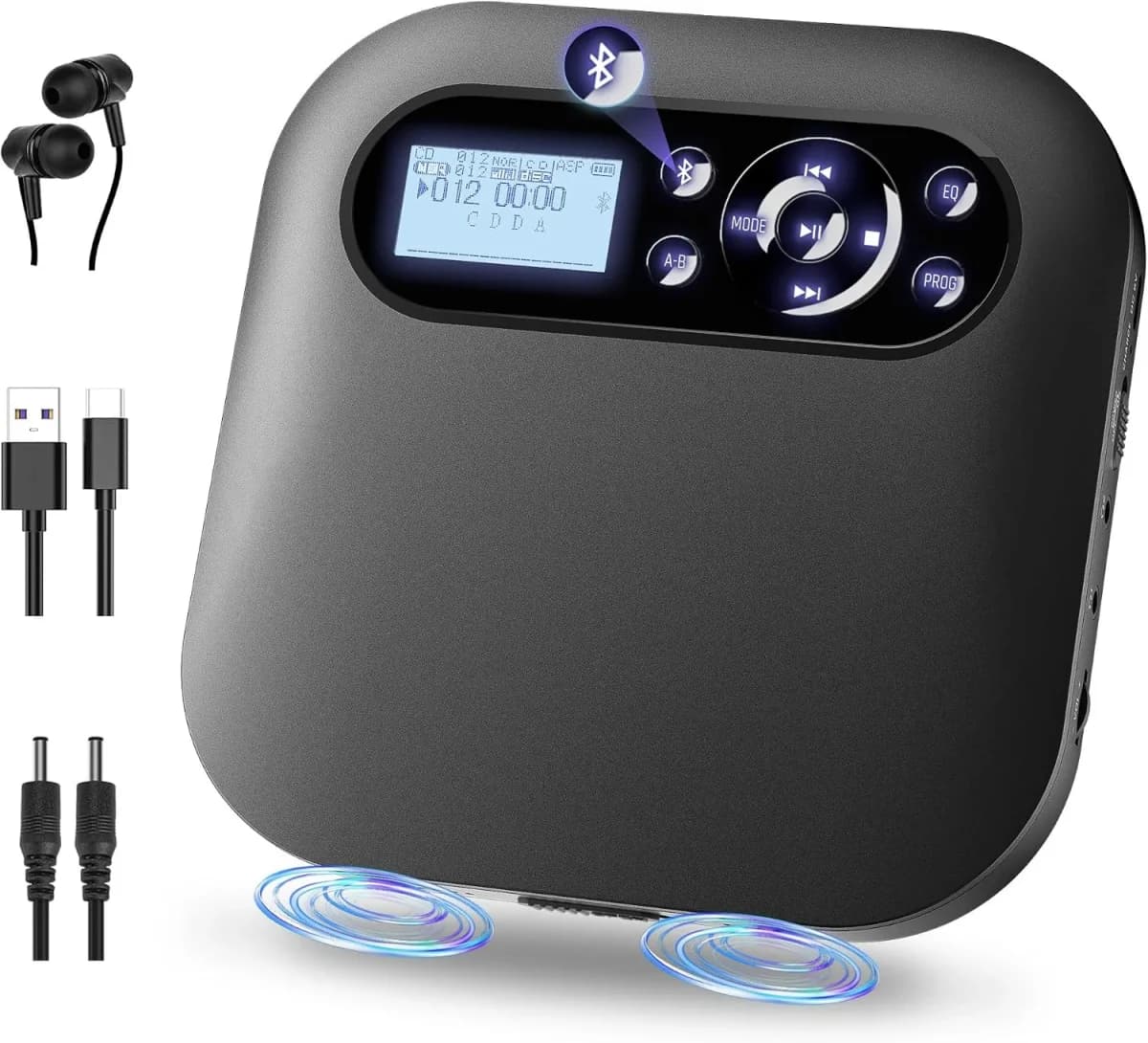 پخش‌کننده CD قابل حمل برند Desobry مدل CD522B (استوک)