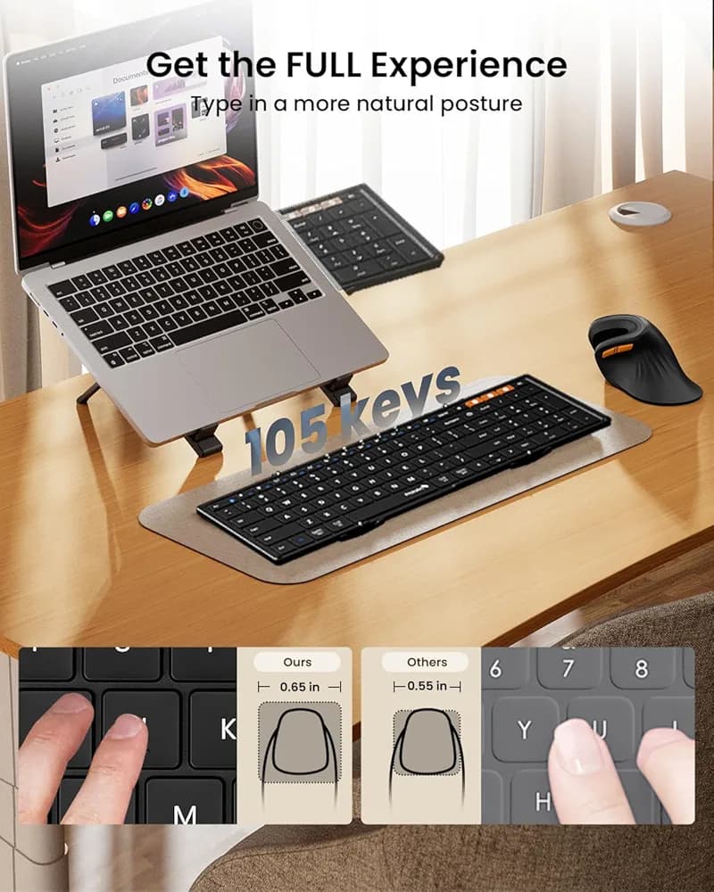 کیبورد بی سیم تاشویی برند ProtoArc مدل Xk01 — تصویر ۴