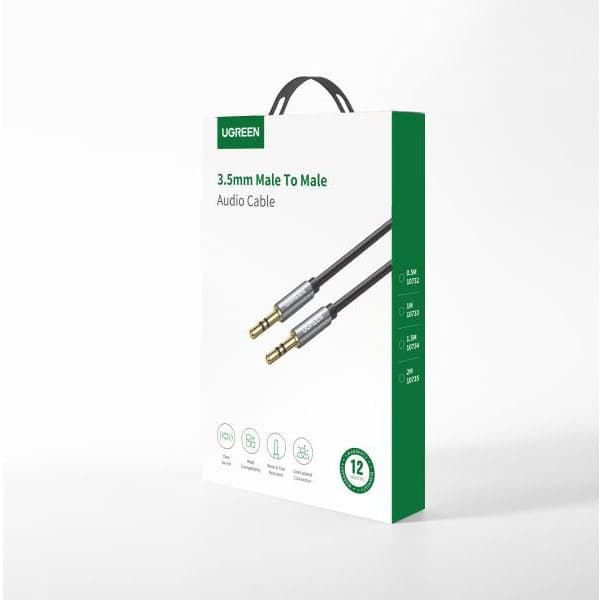 کابل AUX یوگرین 0.5 متری Ugreen 3.5mm jack AV119 10732 — تصویر ۳