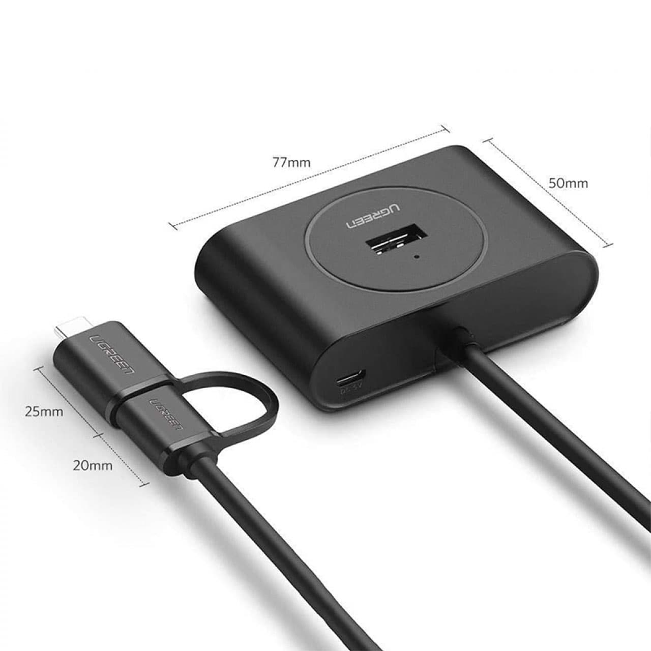 هاب 4 پورت USB 3.0 + OTG یوگرین 1 متری Ugreen CR113-40850 — تصویر ۱۱