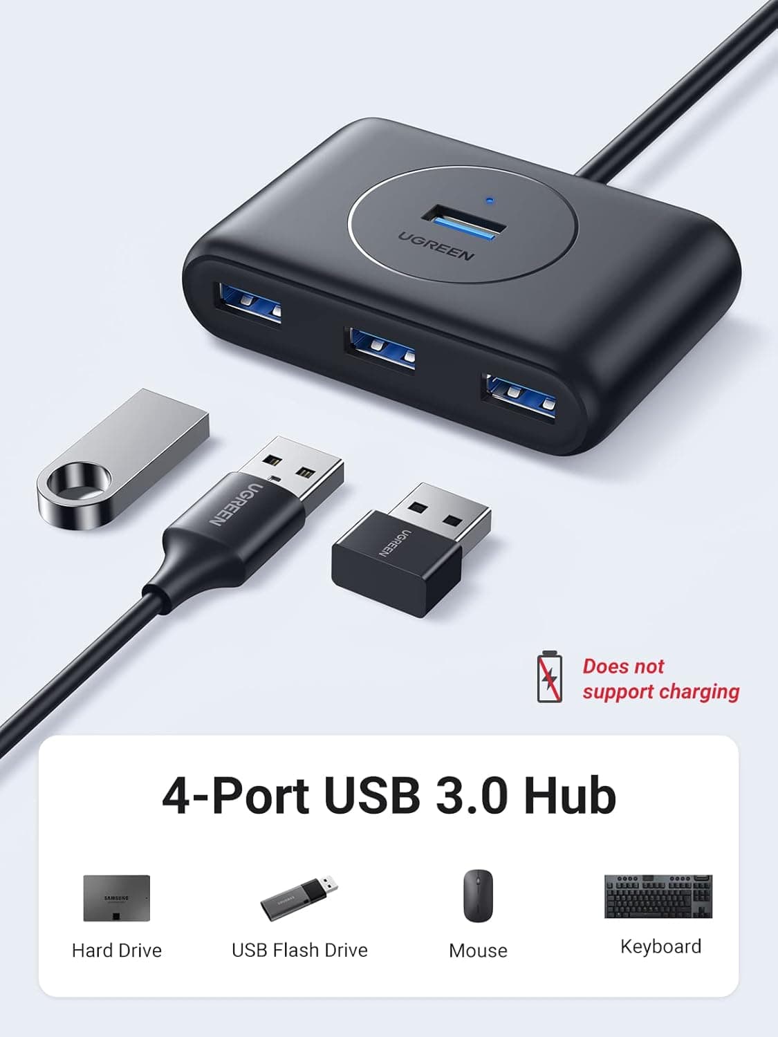 هاب 4 پورت USB 3.0 یوگرین 1 متری Ugreen CR113 20283 — تصویر ۴
