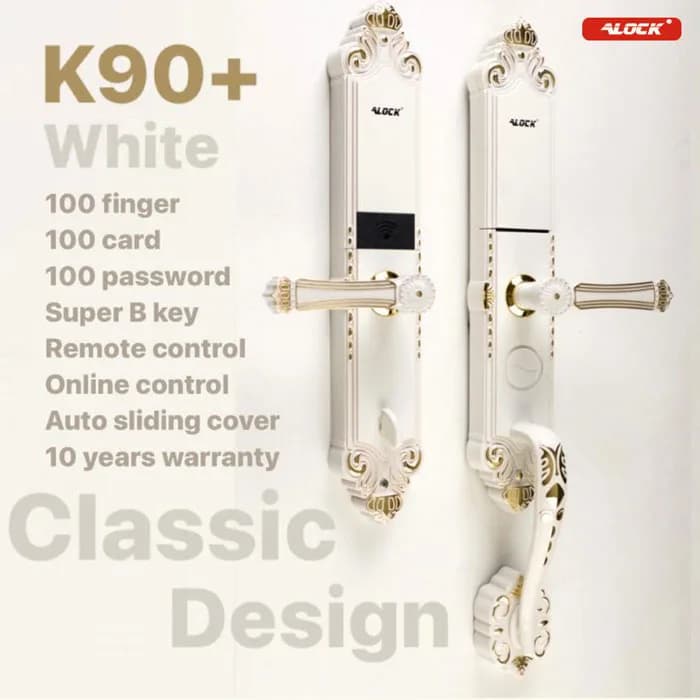 قفل اثر انگشتی دیجیتال ALOCK مدل K90+ White — تصویر ۸