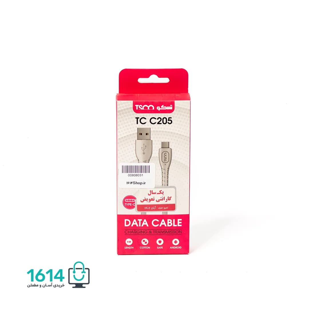 کابل تايپ سی تسکو مدل TC C 205 1M