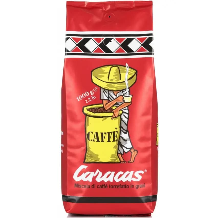 دانه قهوه کورسینی کاراکاس روسو با کافئین بالا (90% روبوستا-10%عربیکا) 1کیلویی Corsini Caracas Coffee Beans