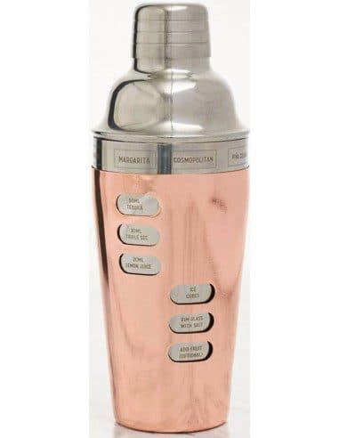 همزن/شیکر استیل کوکتل و نوشیدنی درجه دار رزگلد مدل SN-SHNB-2101-6 — تصویر ۳