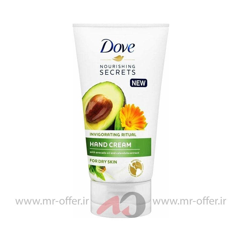 کرم مرطوب کننده دست داو حاوی روغن آواکادو مخصوص پوست های خشک 75 میل Dove Hand Cream Avocado — تصویر ۷