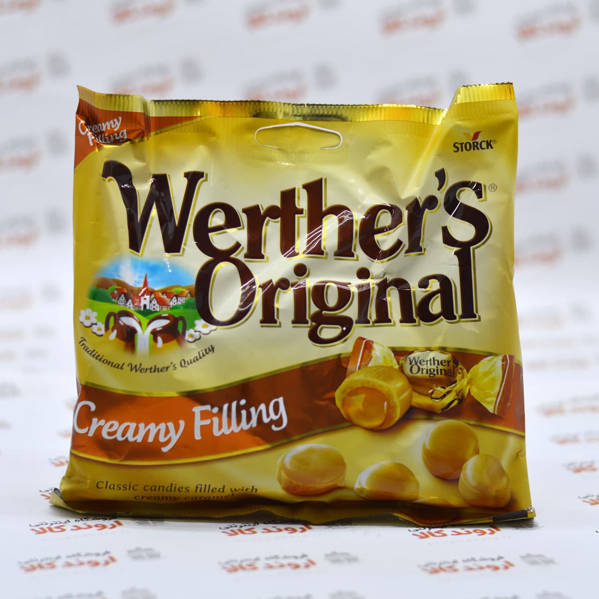 آبنبات وردرز اوریجینال با مغز کرم کارامل 125 گرمی Werther’s Original Creamy Filling — تصویر ۲