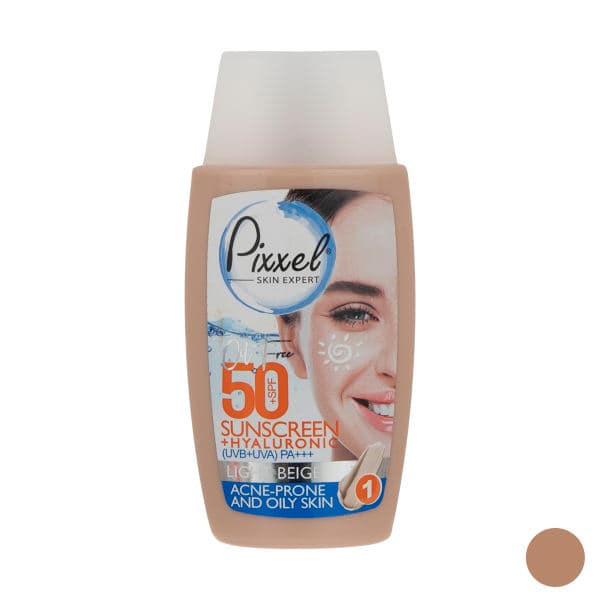 کرم ضد آفتاب رنگی مناسب پوست چرب و جوشدار پیکسل LIGHT BEIGE — تصویر ۷
