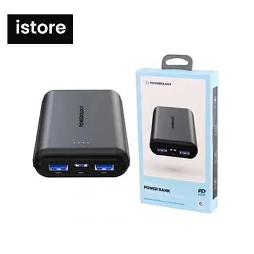 پاوربانک پاورولوجی 10000 میلی آمپر مدل PPBCHA27 | نو با گارنتی Powerology 10000 mAh PD20w QC 18W 2*USB-A 1*USB-C Port Fast Charging Power Bank PPBCHA27