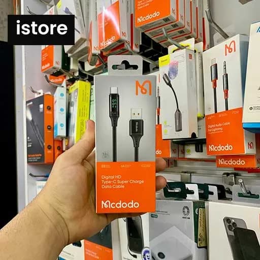 کابل شارژ سریع تایپ سی 66 واتی مک دودو مدل MCDODO CA-1080 داراي نمایشگر دیجیتال نو با گارنتی | کابل تبدیل USB به USB-C مک دودو مدل CA-1080 طول 1.2 متر | Mcdodo USB to USB-C conversion cable CA-1080 — تصویر ۱۲
