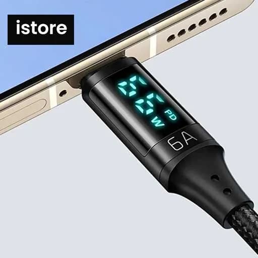 کابل شارژ سریع تایپ سی 66 واتی مک دودو مدل MCDODO CA-1080 داراي نمایشگر دیجیتال نو با گارنتی | کابل تبدیل USB به USB-C مک دودو مدل CA-1080 طول 1.2 متر | Mcdodo USB to USB-C conversion cable CA-1080 — تصویر ۱۰