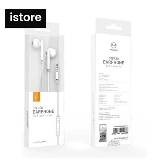 هندزفری مک دودو مدل HP-6080 با گارانتی ا MCDODO HP-6080 Earphone Stereo Line Control Headset Wired Corded — تصویر ۲