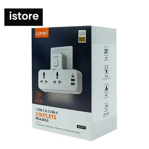 چند راهی برق الدینیو SC2311 ا LDNIO SC2311 3port USB Charger And Power Strip — تصویر ۱۱