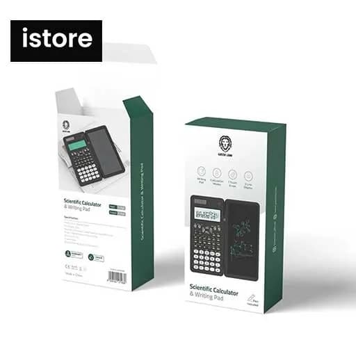 ماشین حساب به همراه پد یادداشت گرین لاین مدل Green Lion Scientific Calculator & Writing Pad GNSCALWPAD نو با گارنتی — تصویر ۴