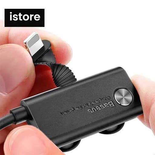 کابل شارژ USB به لایتنینگ باسئوس مدل CALXP-A01 طول 1 متر توان 2.4 آمپر Baseus Suction Cup Mobile Game Cable (اوپن باکس) با گارانتی — تصویر ۱۱