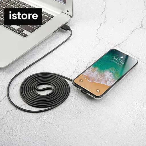 کابل شارژ USB به لایتنینگ باسئوس مدل CALXP-A01 طول 1 متر توان 2.4 آمپر Baseus Suction Cup Mobile Game Cable (اوپن باکس) با گارانتی — تصویر ۵