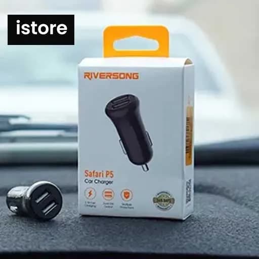 شارژر فندکی ریورسانگ مدل Safari P5 CC41C | Riversong Safari P5 CC41C 2-Port Quick Wall Charger