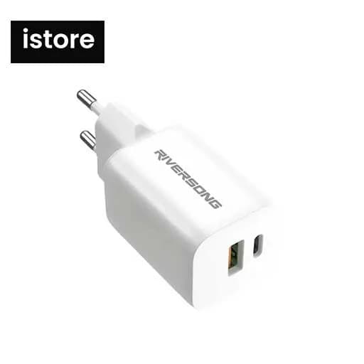 شارژر دیواری 2 پورت ریورسانگ مدل Safekub D6 AD28 30W | Riversong Safekub D6 AD28 30W 2-Port Quick Wall Charger نو با گارنتی (گارانتی مادام العمر LMR) — تصویر ۴