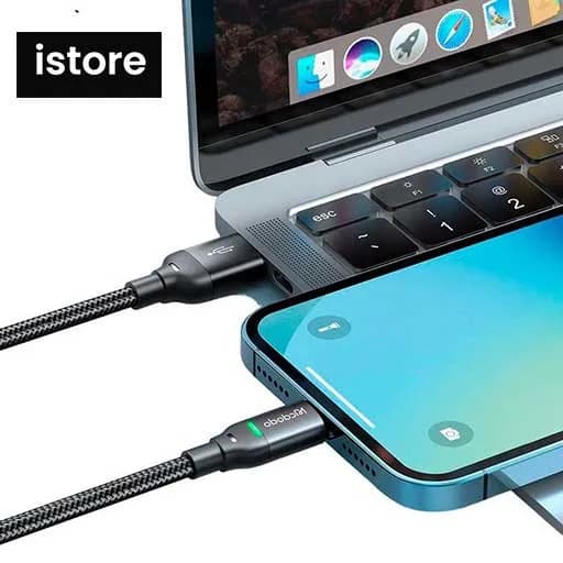 کابل آیفون فست شارژ Mcdodo CA-2700 3A PD 1.2m ا MCDODO CA-2700 3A 1.2M LIGHTNING CABLE — تصویر ۱۲
