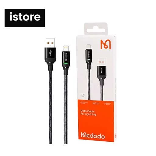 کابل آیفون فست شارژ Mcdodo CA-2700 3A PD 1.2m ا MCDODO CA-2700 3A 1.2M LIGHTNING CABLE — تصویر ۶