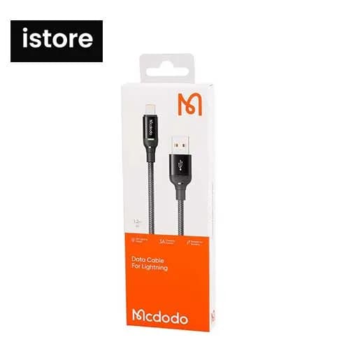 کابل آیفون فست شارژ Mcdodo CA-2700 3A PD 1.2m ا MCDODO CA-2700 3A 1.2M LIGHTNING CABLE