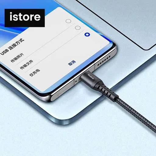 کابل تبدیل USB به USB-C مک دودو مدل CA-2271 طول 1 متر مشکی نو با گارانتی | کابل تایپ a به تایپ سی Mcdodo CA-2271 USB to USB-C Cable 1M — تصویر ۴