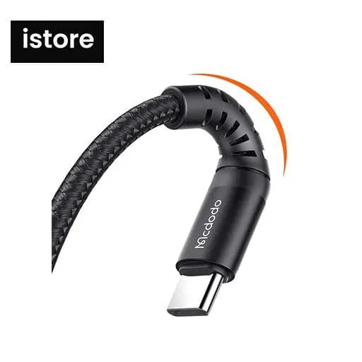 کابل تبدیل USB به USB-C مک دودو مدل CA-2271 طول 1 متر مشکی نو با گارانتی | کابل تایپ a به تایپ سی Mcdodo CA-2271 USB to USB-C Cable 1M — تصویر ۵