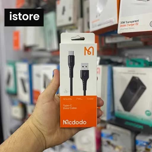 کابل تبدیل USB به USB-C مک دودو مدل CA-2271 طول 1 متر مشکی نو با گارانتی | کابل تایپ a به تایپ سی Mcdodo CA-2271 USB to USB-C Cable 1M — تصویر ۷