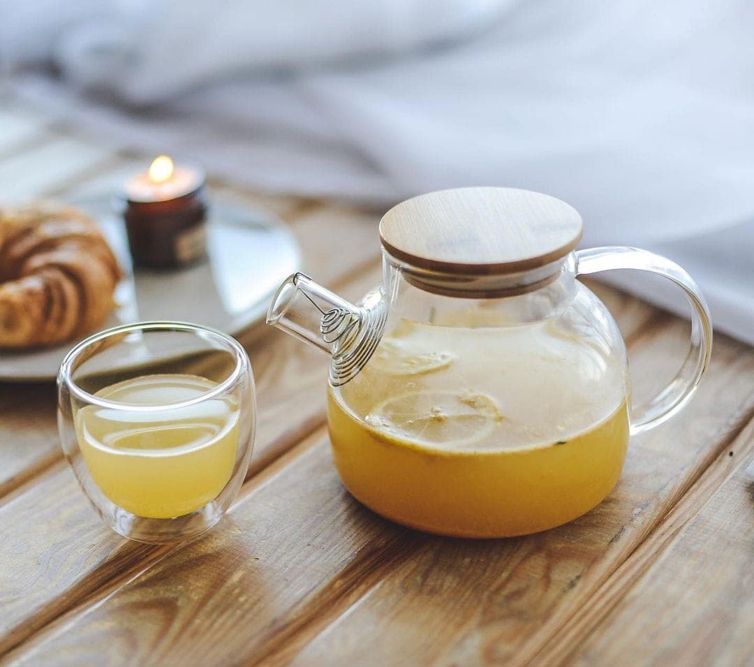 قوری پیرکس درب بامبو 1200ml — تصویر ۳