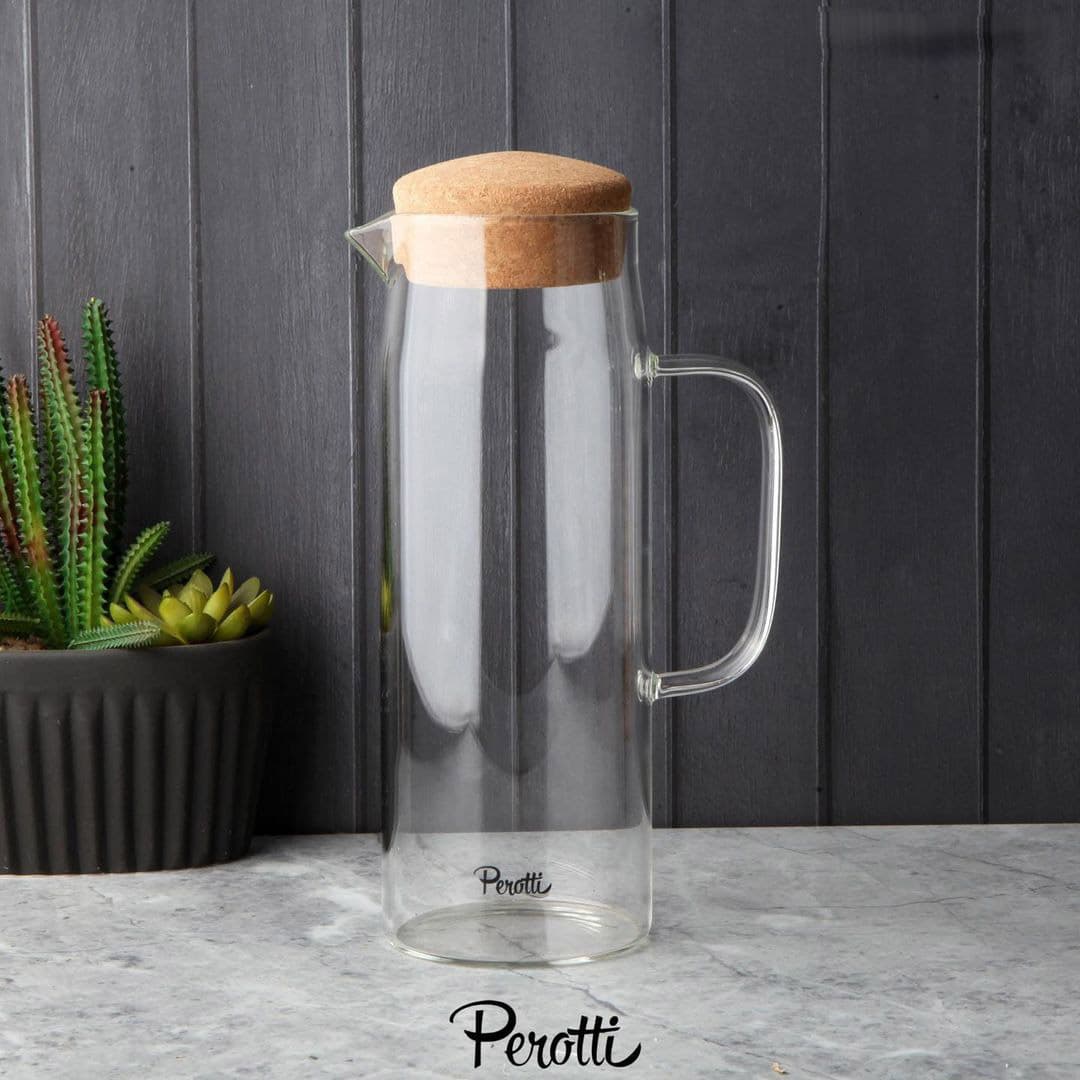 پارچ درب چوب پنبه پیرکس (بروسیلیکات) پروتی ترکیه Perotti Ringo 1500ml