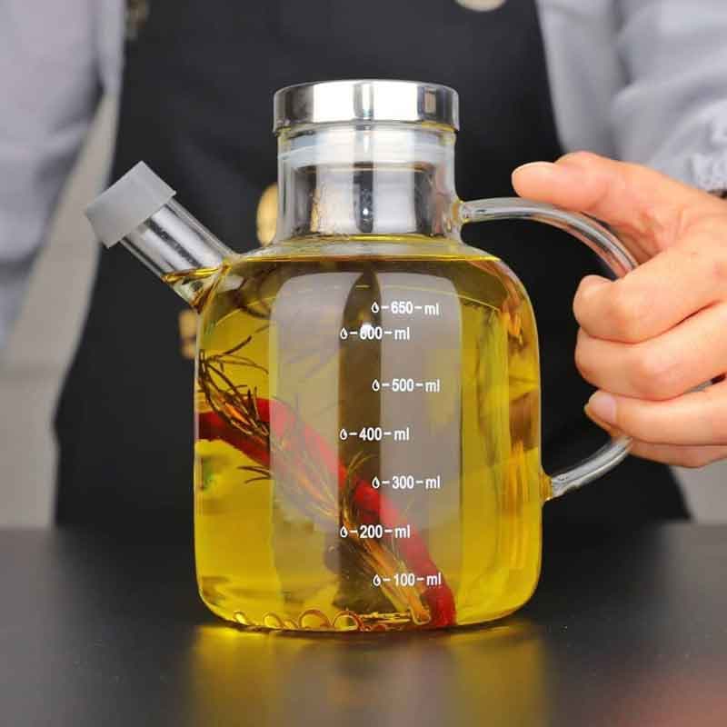 ظرف روغن پیرکس (بروسیلیکات) ترکیه Arow 650ml — تصویر ۴