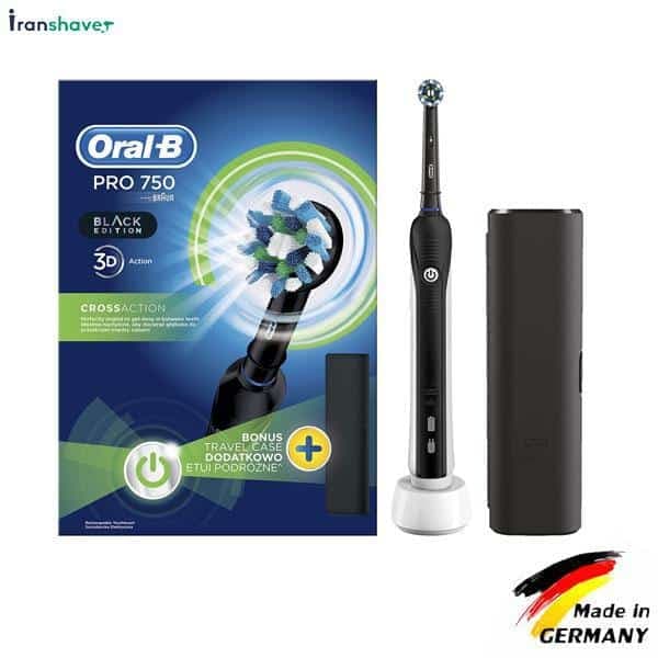 مسواک برقی اورال بی مدل پرو ۷۵۰ BLACK EDITION — تصویر ۵